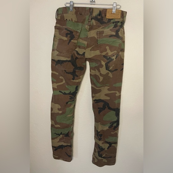 Polo Ralph Lauren Men's The Varick Slim Straight Camouflage Jeans  Size 30 x 30 - Picture 2 of 11